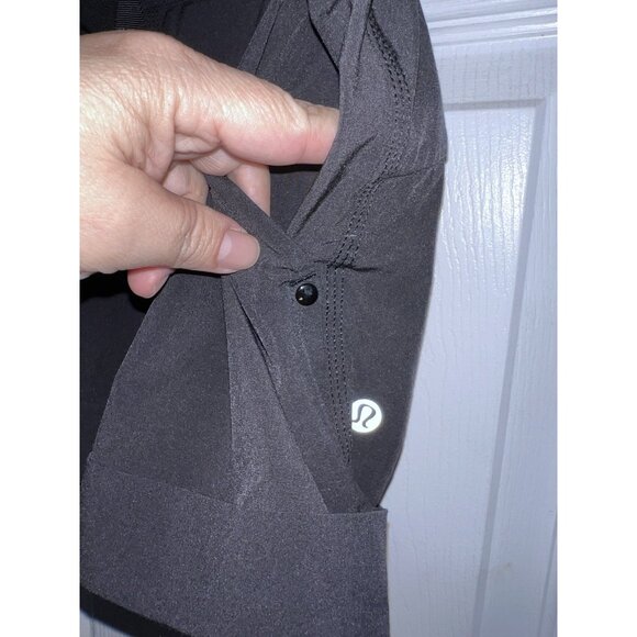 LULULEMON Womens Spring Break Away Shorts Running Drawstring Black Sz 8 - Picture 5 of 9